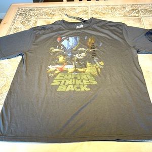 Star Wars Disney empire strikes back gray t shirt. NWT. Size XL